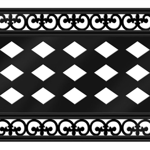 Sassafras Fleur Scroll Black Mat Tray - Picture 1 of 4